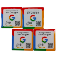 Étiquettes NFC216 en acrylique étanches ISO14443A 13,56 MHz avec mémoire de 888 octets et autocollant pour avis Google, idéales pour la promotion des entreprises