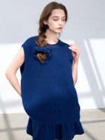 Gilet sans manches 100 % cachemire pur pour femme, col rond oversize, tricot long, tricoté à la machine, élégant et chaud pour l'hiver