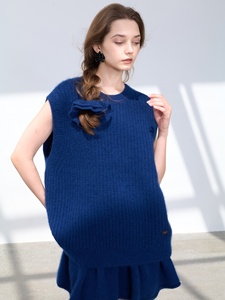 100% Pure Cashmere Sleeveless Vest Women Oversized Crew Neck <strong>Longline</strong> Knitwear Elegant Warm Winter Layering Pullover <strong>Jumper</strong> Top - Product Image 2