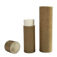 Emballage biodégradable, étiquette privée, boîte de baume à lèvres en kraft de 10 ml, tube en papier pour déodorant, baume à lèvres, tube à pousser
