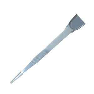 Pinzas de acero inoxidable con espátula, espátula ranurada para joyería, pinza para piedras preciosas, pinza para diamantes, espátula puntiaguda, agarre antideslizante. - Product Image 1