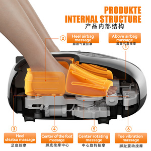 Electric Foot Massager Full Coverage Air Pressure <b>Vibration</b> Heating With <b>Remote</b> <b>Control</b> For Feet And Legs - Product Image 2
