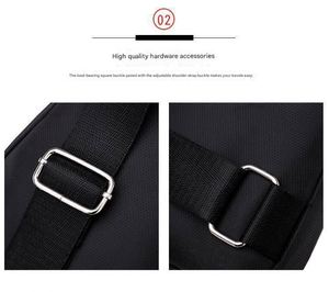 Sac de poitrine léger pour homme, imperméable, bandoulière, pour téléphone portable, avec prise casque - Product Image 4