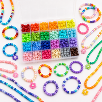 Kit de fabrication de bracelets d'amitié avec perles Pony, 4026 pièces, 72 couleurs, plusieurs types, 10 modèles de bracelets, perles de lettres assorties, boîte en plastique, DIY