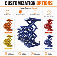 Table élévatrice à ciseaux hydraulique personnalisable, plateforme fixe robuste pour la manutention de marchandises et de matériaux en entrepôt
