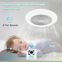 Lampe ventilateur à télécommande, design simple, CCT réglable et dimmable, 220V 40W+20W