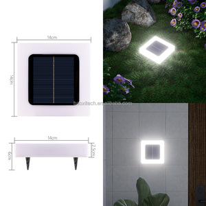مصباح حائط شمسي بمستشعر بشري 3 أوضاع مصباح LED IP65 مقاوم للماء مصباح حديقة خارجي - Product Image 2