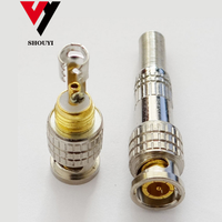 Connecteurs mâle BNC pour système de vidéosurveillance, connecteur de ruban sans soudure RG59 coaxial pour caméra CCTV