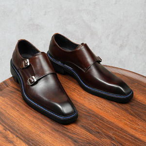 Made in China 2026 New Arrival Promotion | Men's Handmade Formal Waterproof Light Steel Toe Embossed Leather Shoes with Toe Box - Product Image 2