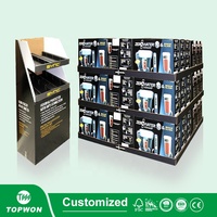 Étagère d'affichage électronique en carton pour accessoires, présentoir en papier pour magasin de détail
