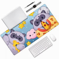 Tapis de souris de jeu étendu, grand tapis de bureau, base en caoutchouc antidérapante, bords cousus, surface imperméable pour ordinateur portable, clavier