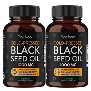 Olio di Semi Neri 60 Capsule Softgel Vegane Senza OGM Premium Spremuto a Freddo con Vitamina E 1000mg per Porzione - Product Image 2