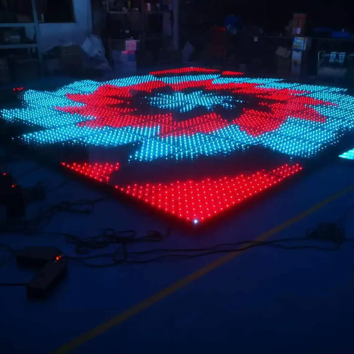 3D Infinity DMX Magnetic Wireless Light Up Dance Floor per Wedding Nightclub