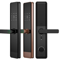 Sin llave Universal 6068 puerta de acero inoxidable mortaja biométrica huella dactilar teclado contraseña sin llave TTlock/TUYA cerradura de puerta inteligente