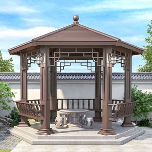 Outdoor pergola courtyard villa garden outdoor ironwork shade <b>canopy</b> open-air terrace <b>roof</b> aluminum pavilion - Product Image 1