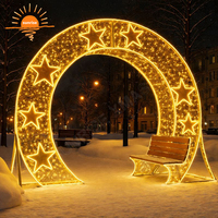 Meilleure Arche Lumineuse LED Commerciale Extérieure pour Noël avec Motif Banc, Conçue pour Grands Projets d'Éclairage de Tunnel Festif