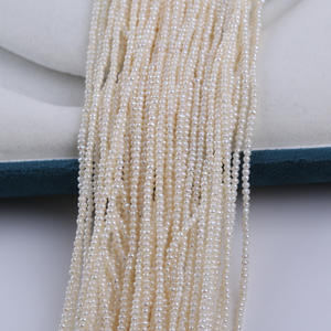 Perles d'eau douce naturelles en vrac, approvisionnement direct du fabricant, collier mini-perles de 40 cm, 1,5-1,8 mm, presque rondes, pour bijoux DIY - Product Image 3