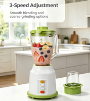 Blender de comptoir GB-BL702 300-500W, mixeur à jus 3 vitesses, AC220-240V 50/60Hz, blender avec pot en plastique de 1,5 L et gobelet broyeur