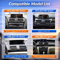 CodeLynk Système Linux sans fil Apple Carplay 4 en 1 Écran tactile pour voiture pour BMW Série 1 2 F20 F21 F22 F23 F45 2004-2016 NBT CIC CCC