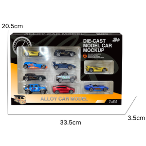 10cars/set 1/64 Hot Free Diecast Car Model Unisex Mini Metal Vehicle Alloy Racing Car Diecast Toy Set Kids <b>Gift</b> - Product Image 1