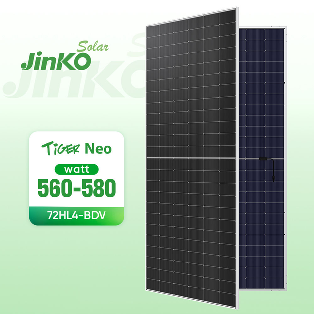 Jinko Mono Facial Solar Panel 570w 575w 580w 585w 590w 595w 600w tiger Neo 3.0 All Black Paneles Solares
