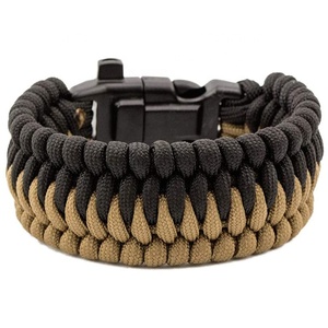 Bracelet d'urgence tissé en paracorde EDC de randonnée le plus durable avec boussole sifflet Firestarter - Product Image 3