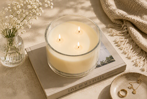 Candele Profumate di Lusso all'Ingrosso con 3 Stoppini in Cotone, Senza Fumo, in Cera di Soia Naturale per Arredamento Casa - Product Image 4