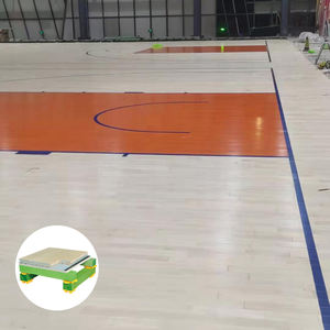Terrain de basket résilient terrain de sport couleur bois terrain de sport sol en érable - Product Image 2