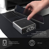 Nieuwe Aankomst Multifunzionale Lead Kleine Metalen Digitale Wekker Met Qi Draadloos Opladen