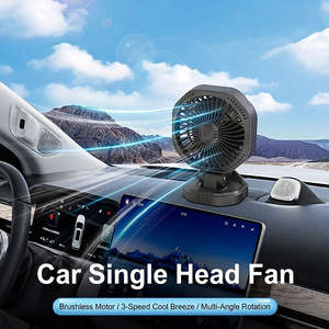 Portable Universal High Speed Single <b>Head</b> Plastic Car Cooler Mini <b>Fan</b> 360 Rotatable 3 Speed USB/12V 24V Auto <b>Fan</b> Car Accessories - Product Image 2