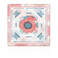 Tapis de Mahjong Américain Rétro Floral de Luxe, Tapis de Table Carré Antidérapant et Silencieux pour Joueurs Étrangers de Jeux de Cartes