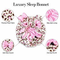 Nouvel Arrivage – Bonnets en Soie Satinée Réglables Double Couche pour Femmes, Réversibles, Faits Main, Chauds et Doux, en Peluche