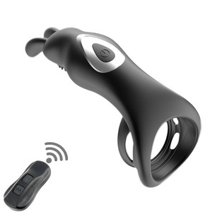 Drahtlose Fernbedienung Kaninchen Sperma Sicherungs ring Männliches <span class=keywords><strong>Massage</strong></span> gerät 12 Vibrations modi Erotisches Sexspielzeug für Erwachsene - Product Image 1