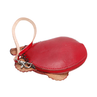 Porte-monnaie en cuir véritable fait main, koala 3D sur branche noire, pochette zippée avec dragonne, idéal pour un cadeau