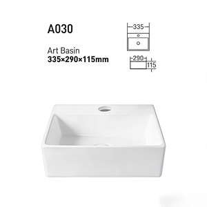 Lavabo en céramique intégré pour <span class=keywords><strong>salle</strong></span> <span class=keywords><strong>de</strong></span> <span class=keywords><strong>bain</strong></span> et balcon, à poser sur comptoir, vente en gros d'usine - Product Image 6