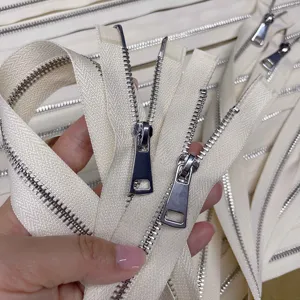 Hengda Zipper 5 # Double Zips Glänzender Messing Metall Zwei-Wege-Reiß verschluss für Handtaschen kleidung