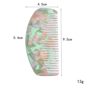 QIYI nuova moda alla moda personalizzata 9.5*4.5cm tasca a forma di mezza luna acetato squisito pettini per capelli - Product Image 6