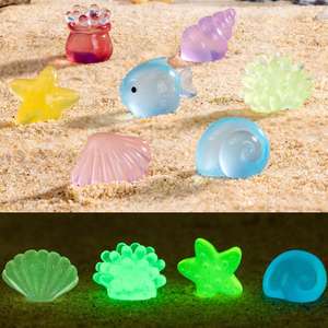 CHENXI Animaux marins scintillants en résine, artisanat DIY, mini-poulpe, décoration de paysage pour aquarium, accessoires en résine - Product Image 2