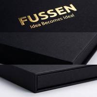 Boîte cadeau de luxe personnalisée en carton rigide magnétique, imperméable, en papier artistique mat noir, avec emballage en feuille d'or