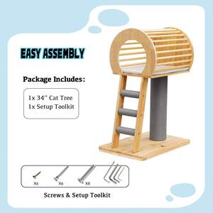 Özel Modern lüks kedi küp odası el yapımı ahşap evcil hayvan kafesi ve kapalı köpek kedi mobilya ev küçük hayvan kabine evler - Product Image 5