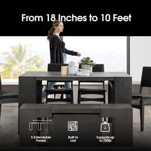 2026 Factory Transform <strong>Table</strong> Customized Simple Modern Popular Expandable <strong>Dining</strong> <strong>Table</strong> Bench Set of 4 or 6 <strong>Chairs</strong> <strong>for</strong> Home Use - Product Image 6