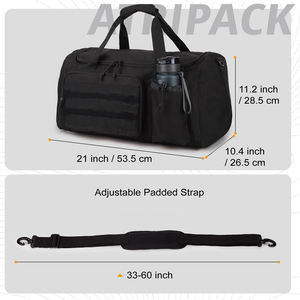 Bolsa Deportiva Táctica <span class=keywords><strong>de</strong></span> Viaje/Gimnasio/Despliegue con Compartimento Impermeable para Zapatos + Bolsillo para Ropa Mojada, Bolsa <span class=keywords><strong>de</strong></span> Lona Grande para Deportes - Product Image 2