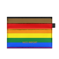 Rainbow (Philadelphia Variant) Schlanker, doppelseitig bedruckter Kartenhalter, tragbarer Kreditkartenhalter aus PU-Leder für Männer und Frauen