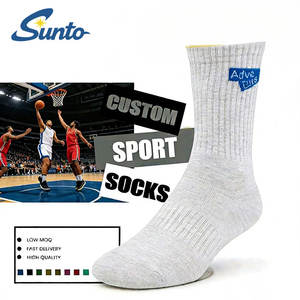 Бесплатный дизайн, высококачественные спортивные носки на заказ, дышащие, антибактериальные, влагопоглощающие, мужские носки на заказ - Product Image 1