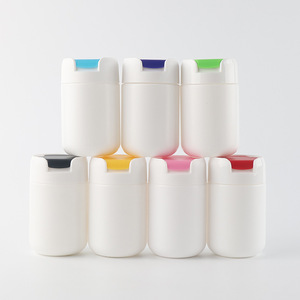 Bouteilles en HDPE de 150 <span class=keywords><strong>ml</strong></span> et 200 <span class=keywords><strong>ml</strong></span> avec bouchon à clapet bicolore, pour médicaments, compléments alimentaires, comprimés et vitamines - Product Image 5