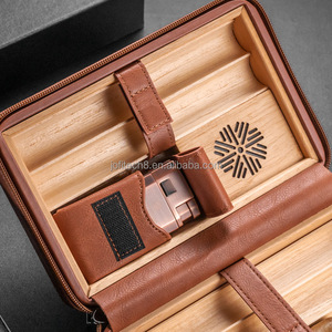Étui à cigares en cuir à 6 doigts, rectangulaire, portable, pour le voyage, finition mate, design classique, vente en gros - Product Image 5