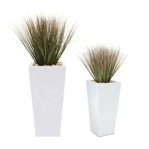 Grand <span class=keywords><strong>vase</strong></span> de sol moderne en fibre de verre noir mat, style dessin animé, pour la décoration de la maison, du jardin et des restaurants - Product Image 6