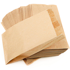 ถุงกระดาษคราฟท์สีน้ำตาลรีไซเคิลได้สำหรับขายส่ง ป้องกันความชื้นและคราบไขมัน สำหรับใส่อาหารกลับบ้าน โลโก้สั่งทำได้ เหมาะสำหรับไก่ทอด - Product Image 2