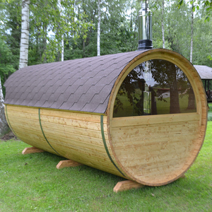 Cedro rojo del oeste de Canadá para 6 personas, jardín de madera al aire libre, barril de vapor, préstamo de Sauna, horno de calefacción eléctrica - Product Image 2