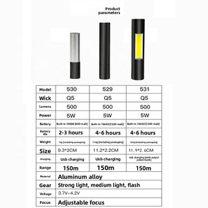 Chất lượng cao <span class=keywords><strong>Mini</strong></span> LED đèn pin với điều chỉnh ánh sáng mạnh mẽ USB ngoài trời Cắm Trại Đi Bộ Đường Dài đèn lồng AA pin ABS cơ thể - Product Image 4